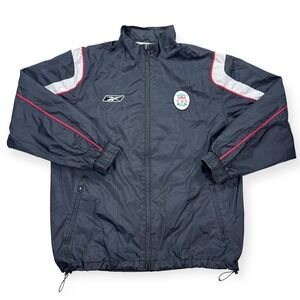 Vintage Reebok Liverpool FC Jacket Men's XL Black Carlsberg Windbreaker Track